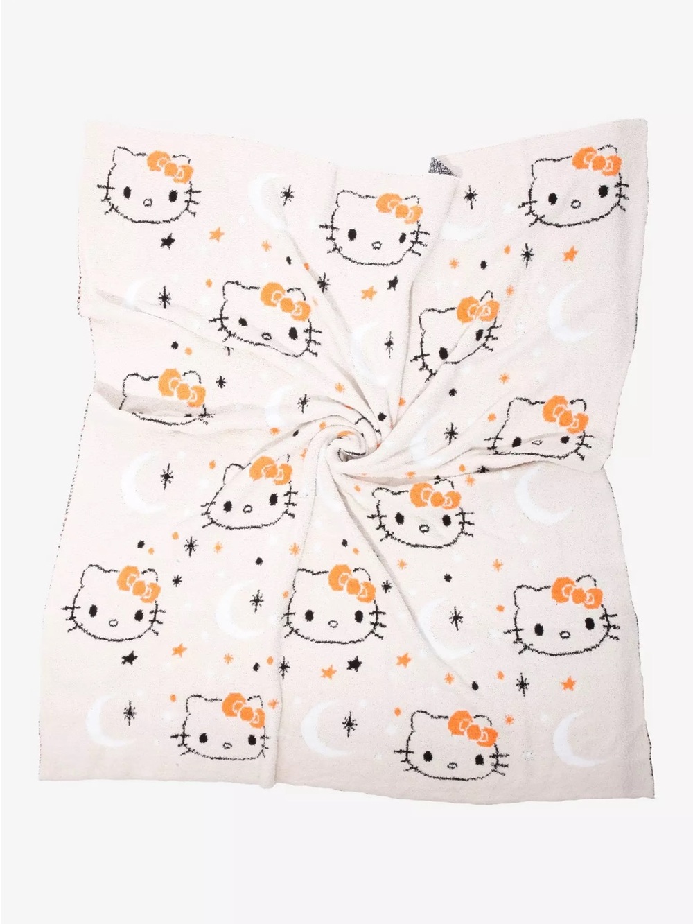 Hello Kitty Pink Bow Plush Blanket with stars